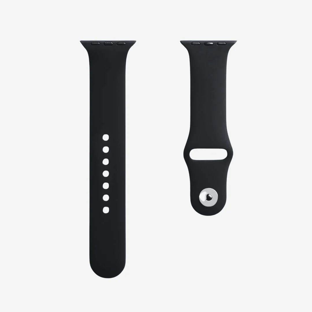 Siyah Silikon Kordon - Apple Watch Uyumlu (S/M – M/L)