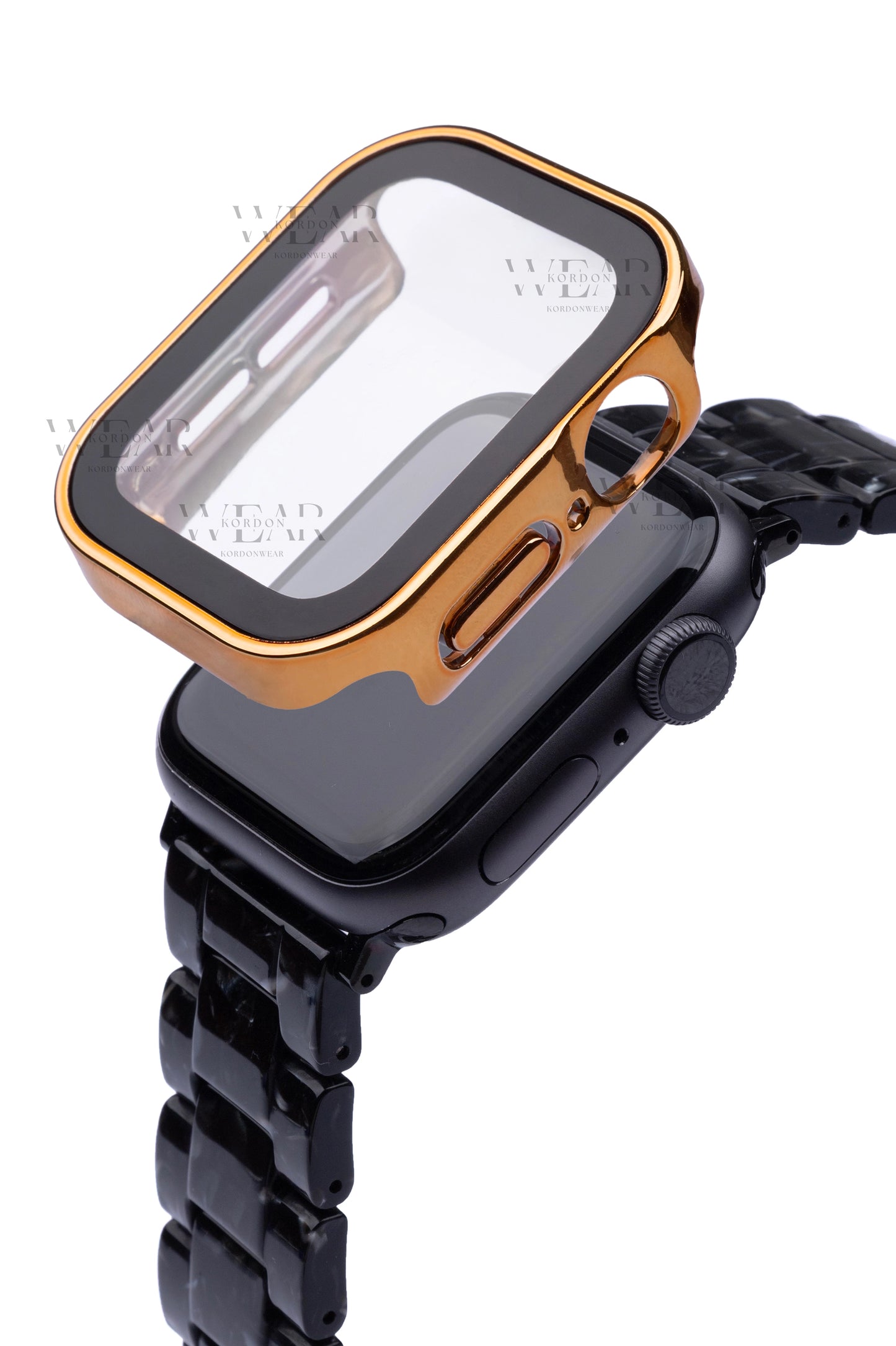 Apple Watch Uyumlu Kasa ve Ekran Koruyucu Su Geçirmez Kılıf - Rose Gold