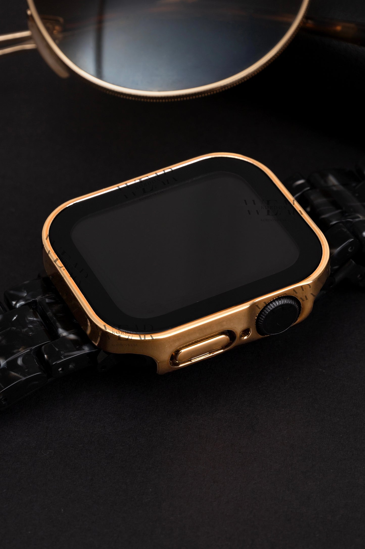 Apple Watch Uyumlu Kasa ve Ekran Koruyucu Su Geçirmez Kılıf - Rose Gold