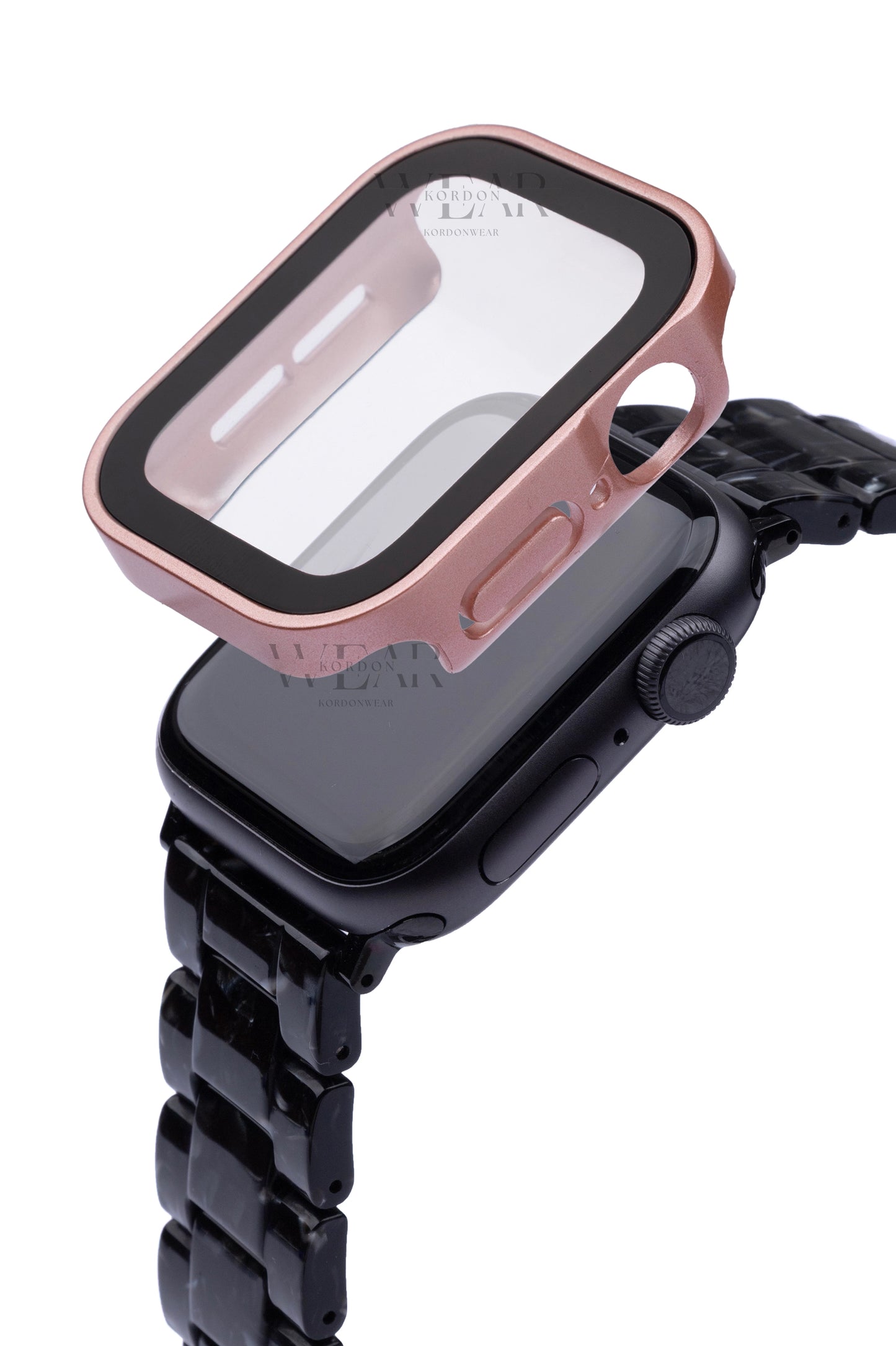 Apple Watch Uyumlu Kasa ve Ekran Koruyucu Su Geçirmez Kılıf - Mat Rose Pink