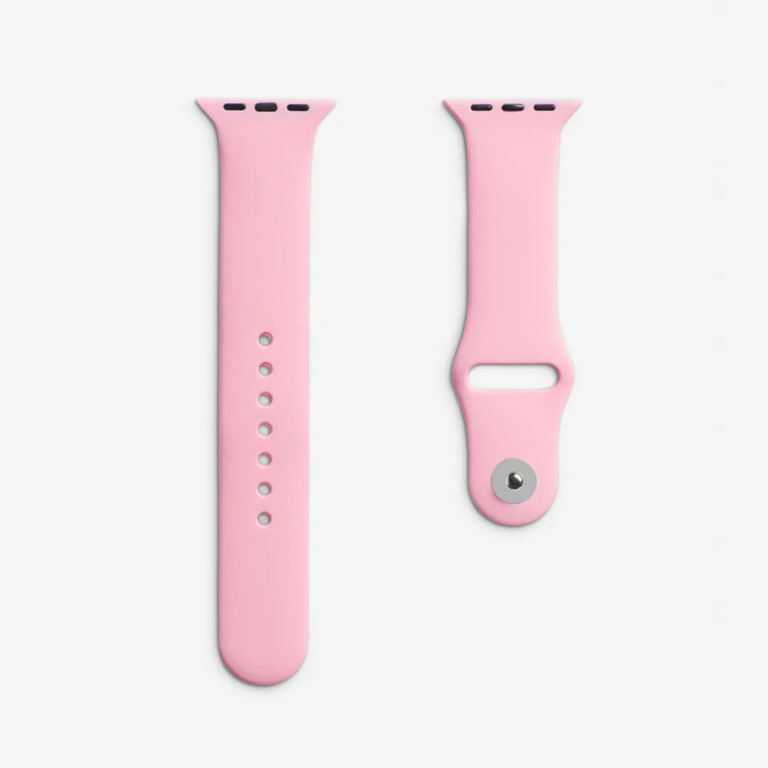 Pembe Silikon Kordon - Apple Watch Uyumlu (S/M – M/L)