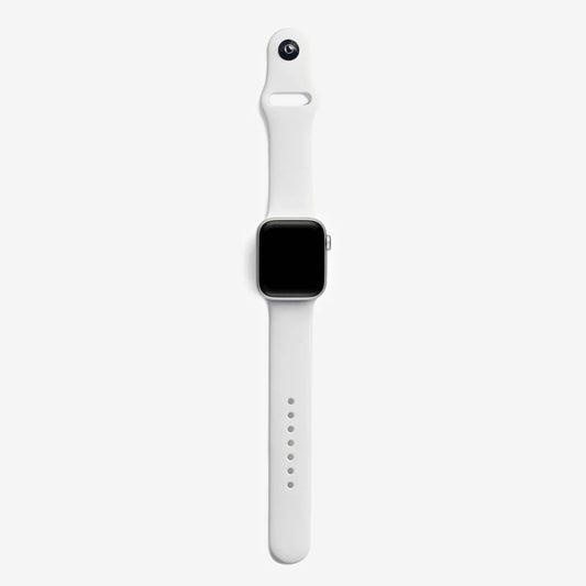 Beyaz Silikon Kordon - Apple Watch Uyumlu (S/M – M/L)
