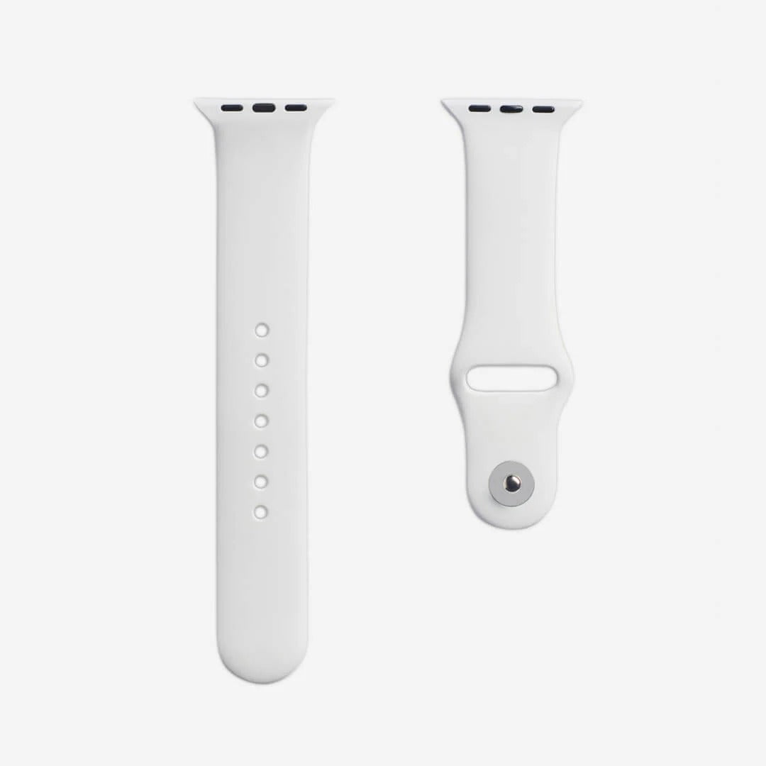 Beyaz Silikon Kordon - Apple Watch Uyumlu (S/M – M/L)
