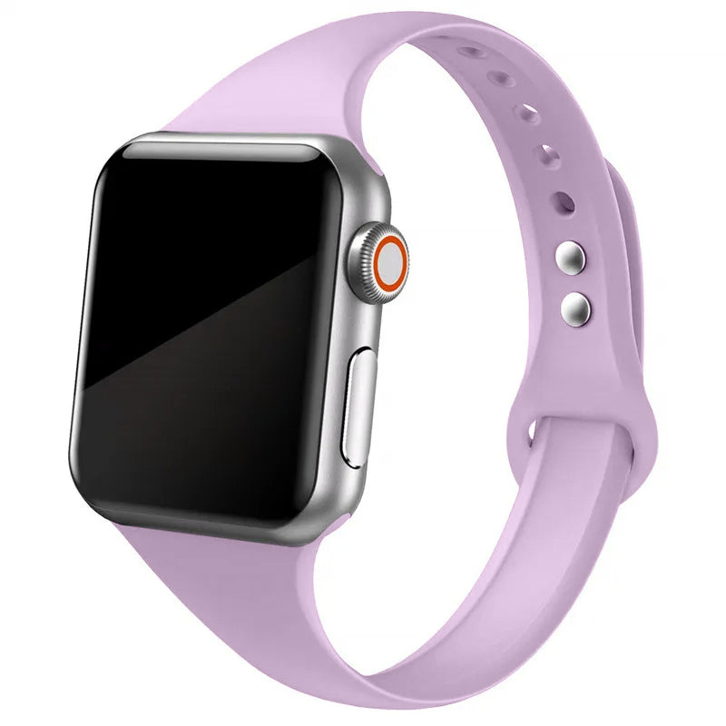 Sira Serisi Slim Silikon Kordon - Apple Watch Uyumlu