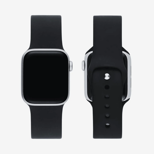 Siyah Silikon Kordon - Apple Watch Uyumlu (S/M – M/L)