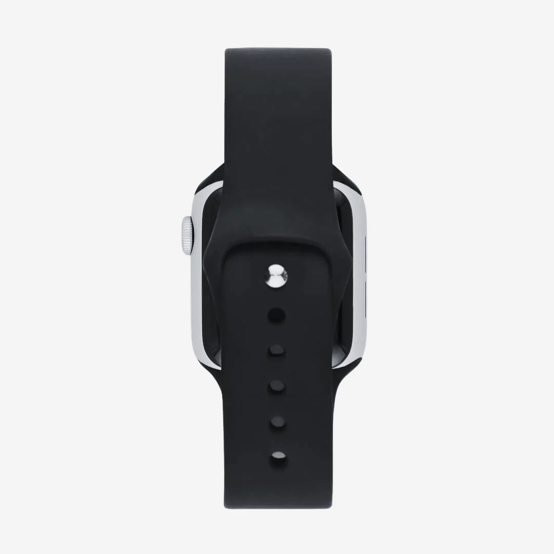 Siyah Silikon Kordon - Apple Watch Uyumlu (S/M – M/L)