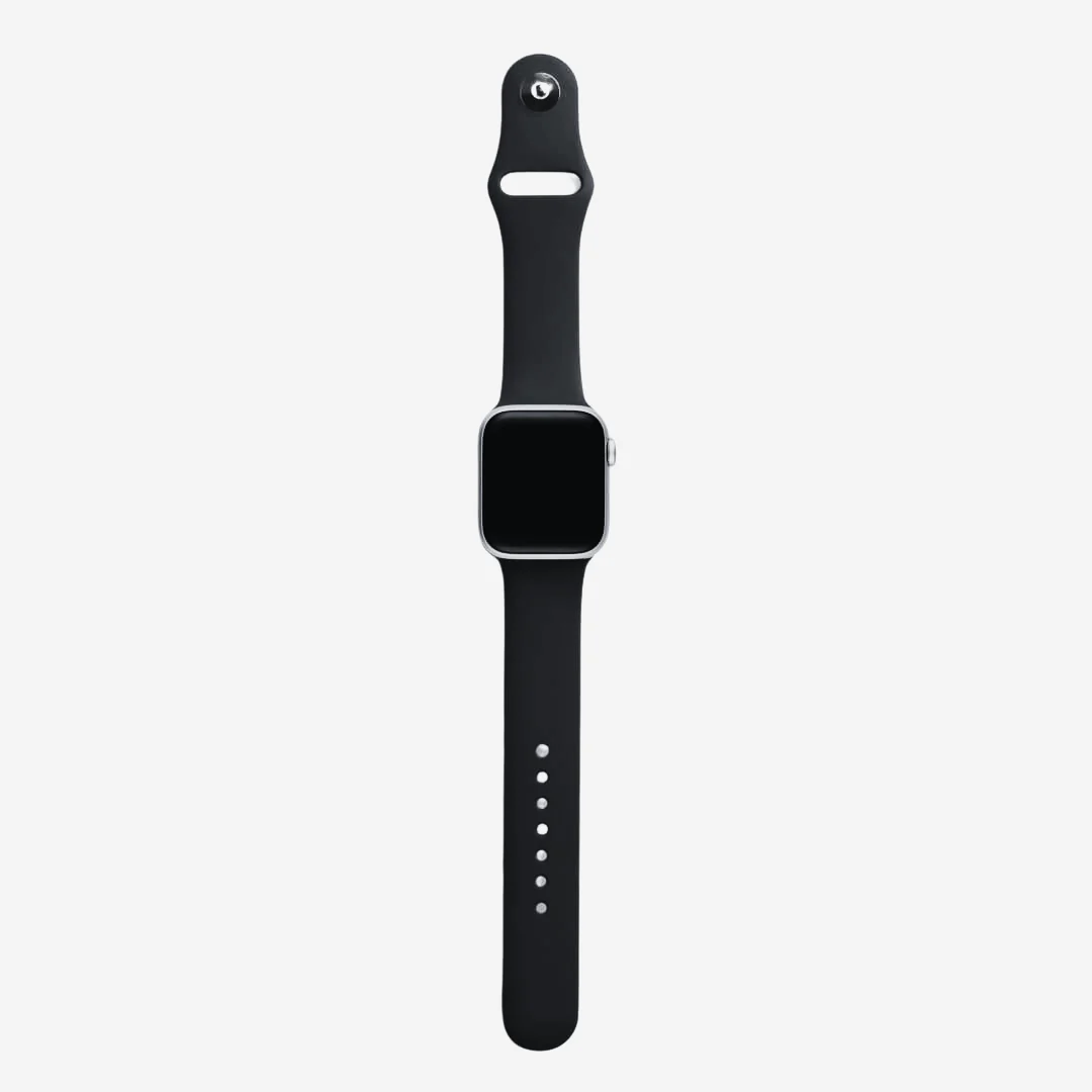 Siyah Silikon Kordon - Apple Watch Uyumlu (S/M – M/L)