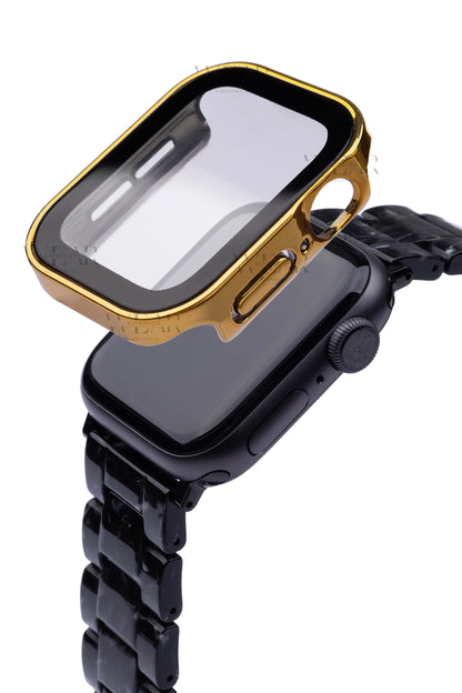Apple Watch Uyumlu Kasa ve Ekran Koruyucu Su Geçirmez Kılıf – Gold Renk