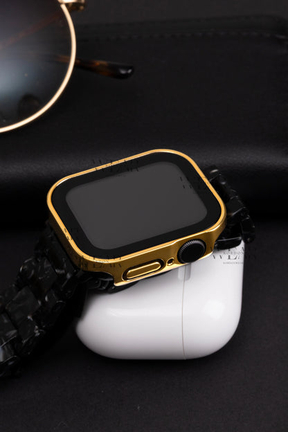 Apple Watch Uyumlu Kasa ve Ekran Koruyucu Su Geçirmez Kılıf – Gold Renk