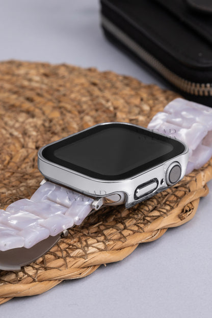 Apple Watch Uyumlu Kasa ve Ekran Koruyucu Su Geçirmez Kılıf – Gümüş