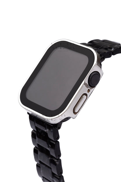 Apple Watch Uyumlu Kasa ve Ekran Koruyucu Su Geçirmez Kılıf – Gümüş