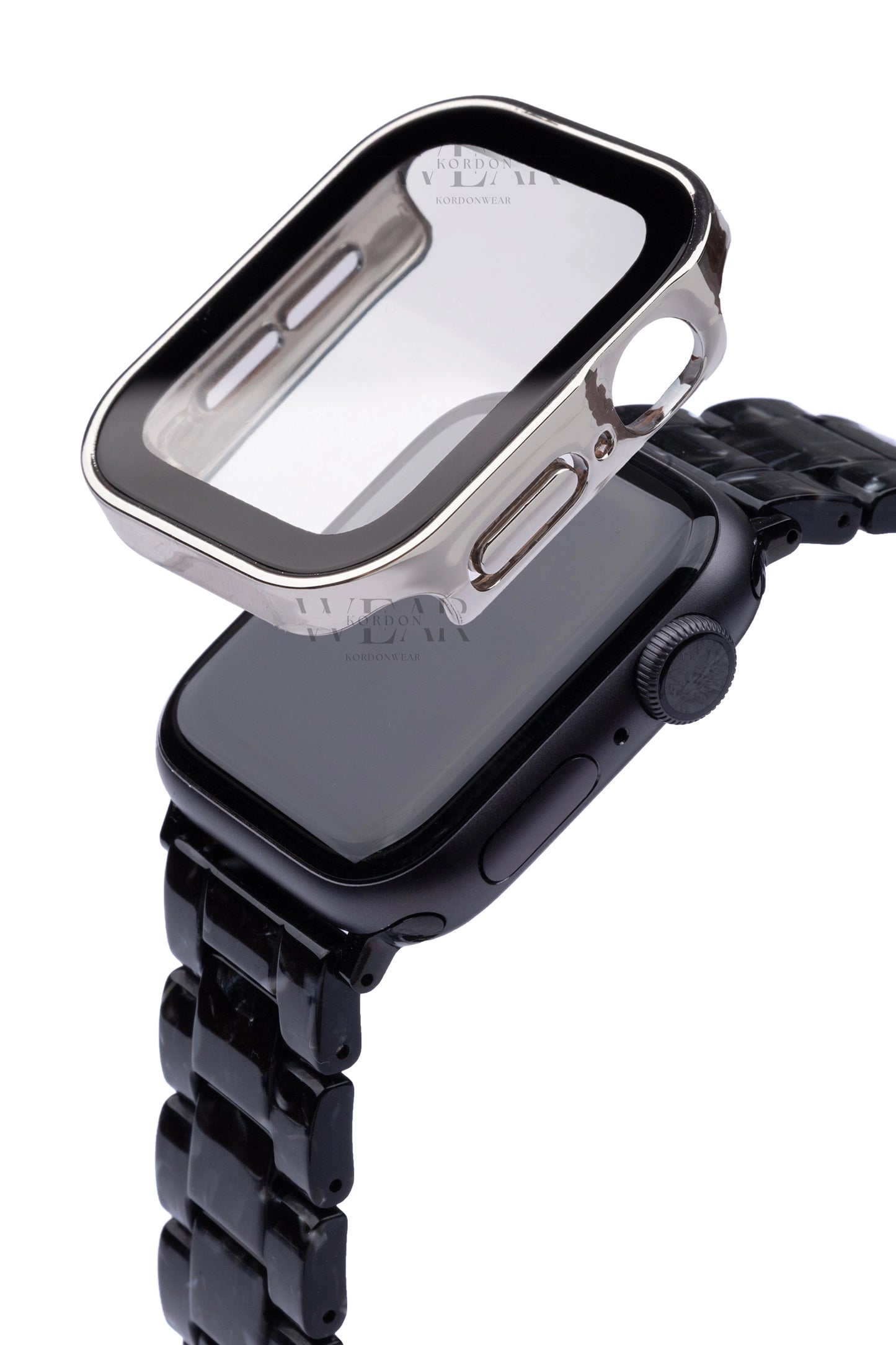 Apple Watch Uyumlu Kasa ve Ekran Koruyucu Su Geçirmez Kılıf – Gümüş