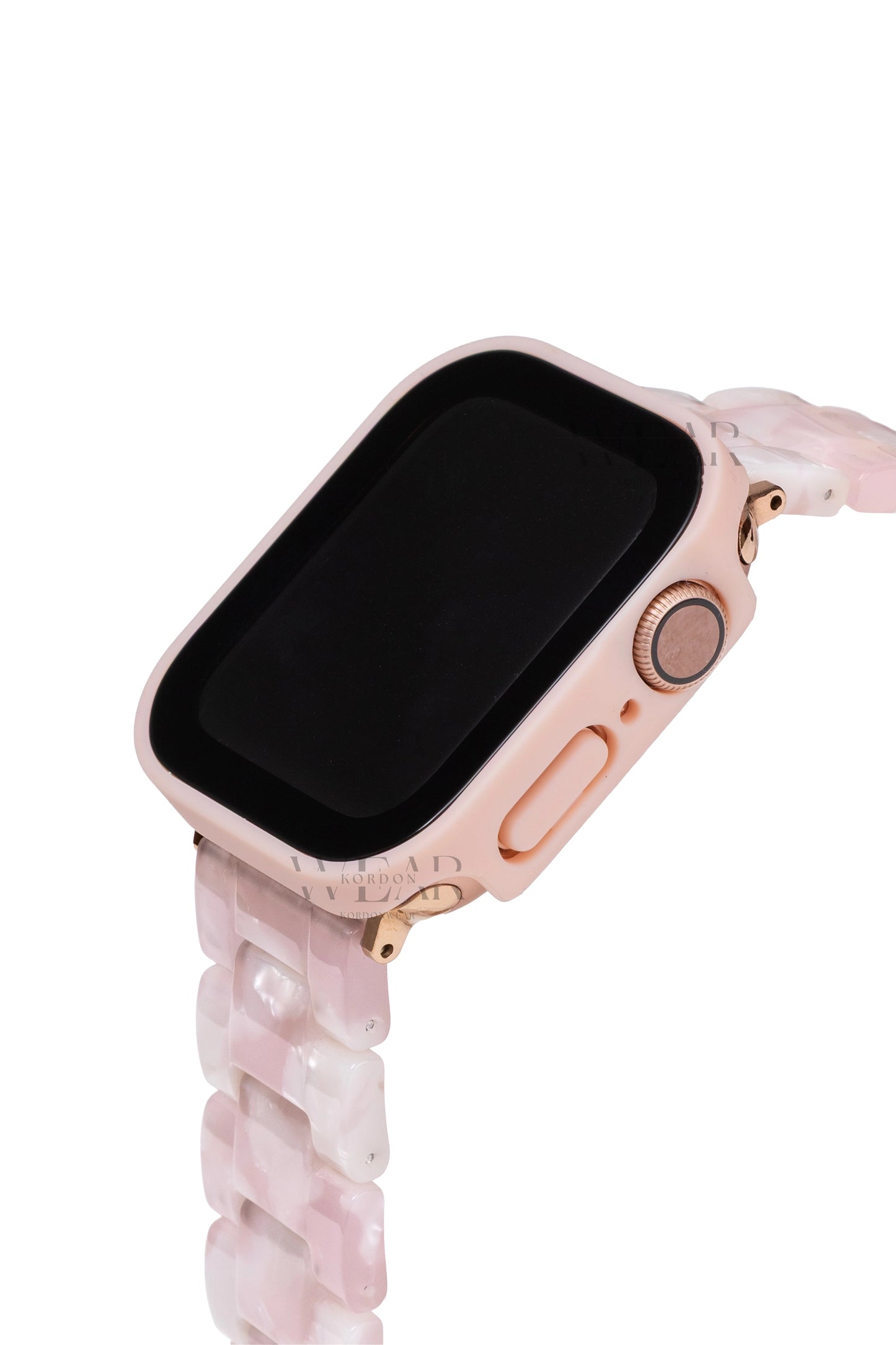 Apple Watch Uyumlu Kasa ve Ekran Koruyucu Su Geçirmez Kılıf - Kum Pembesi