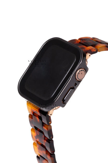 Apple Watch Uyumlu Kasa ve Ekran Koruyucu Su Geçirmez Kılıf – Parlak Siyah