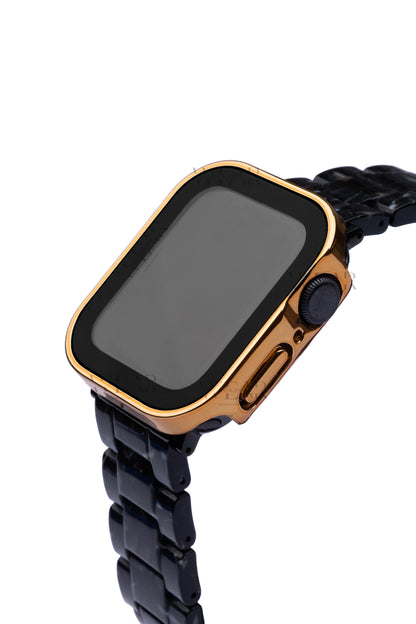 Apple Watch Uyumlu Kasa ve Ekran Koruyucu Su Geçirmez Kılıf - Rose Gold