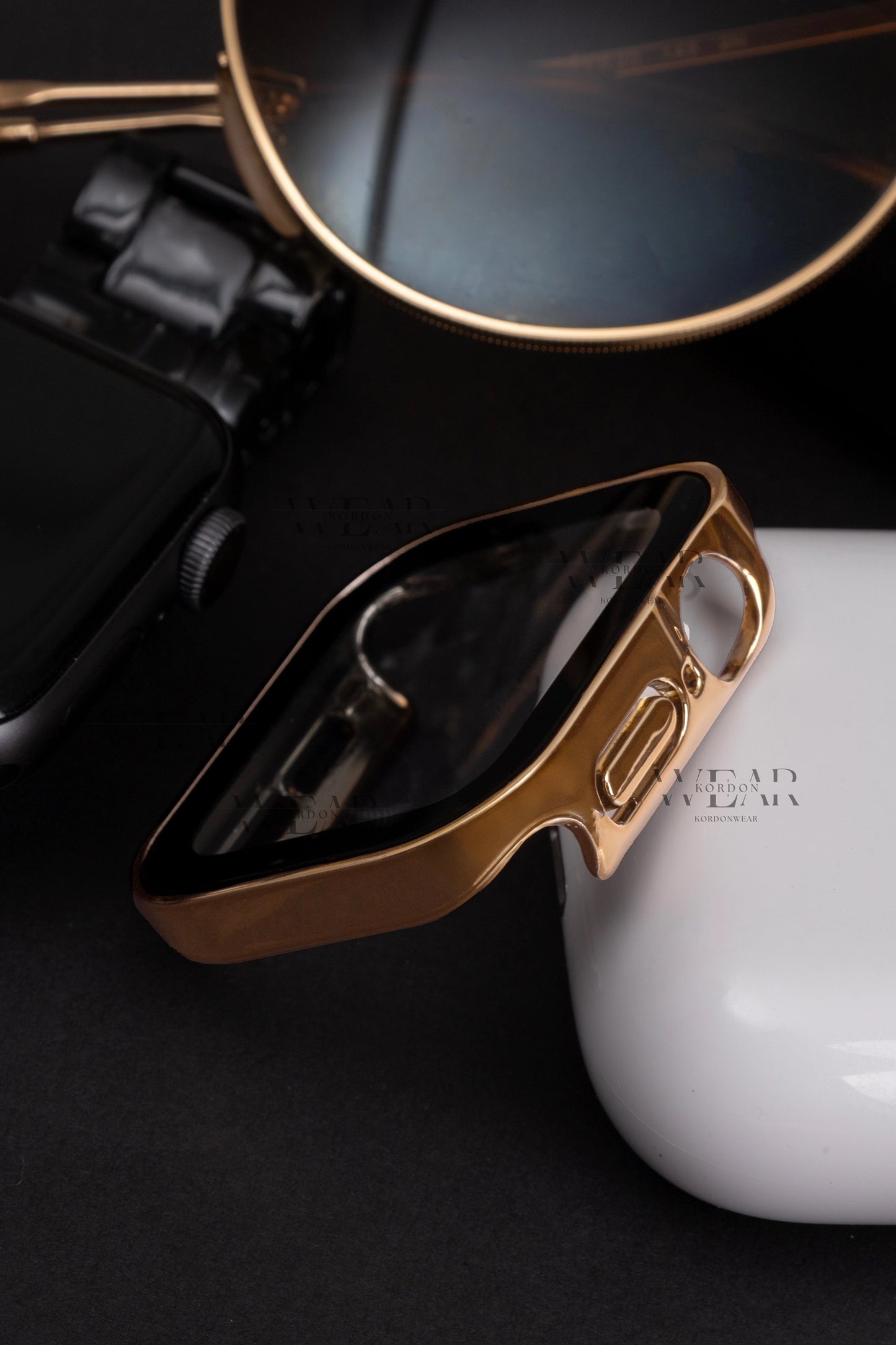 Apple Watch Uyumlu Kasa ve Ekran Koruyucu Su Geçirmez Kılıf - Rose Gold