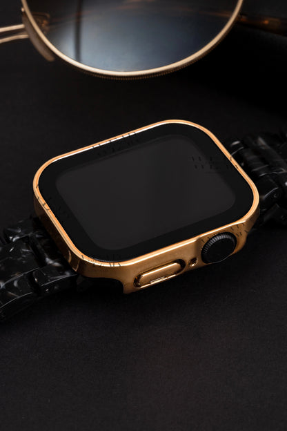 Apple Watch Uyumlu Kasa ve Ekran Koruyucu Su Geçirmez Kılıf - Rose Gold