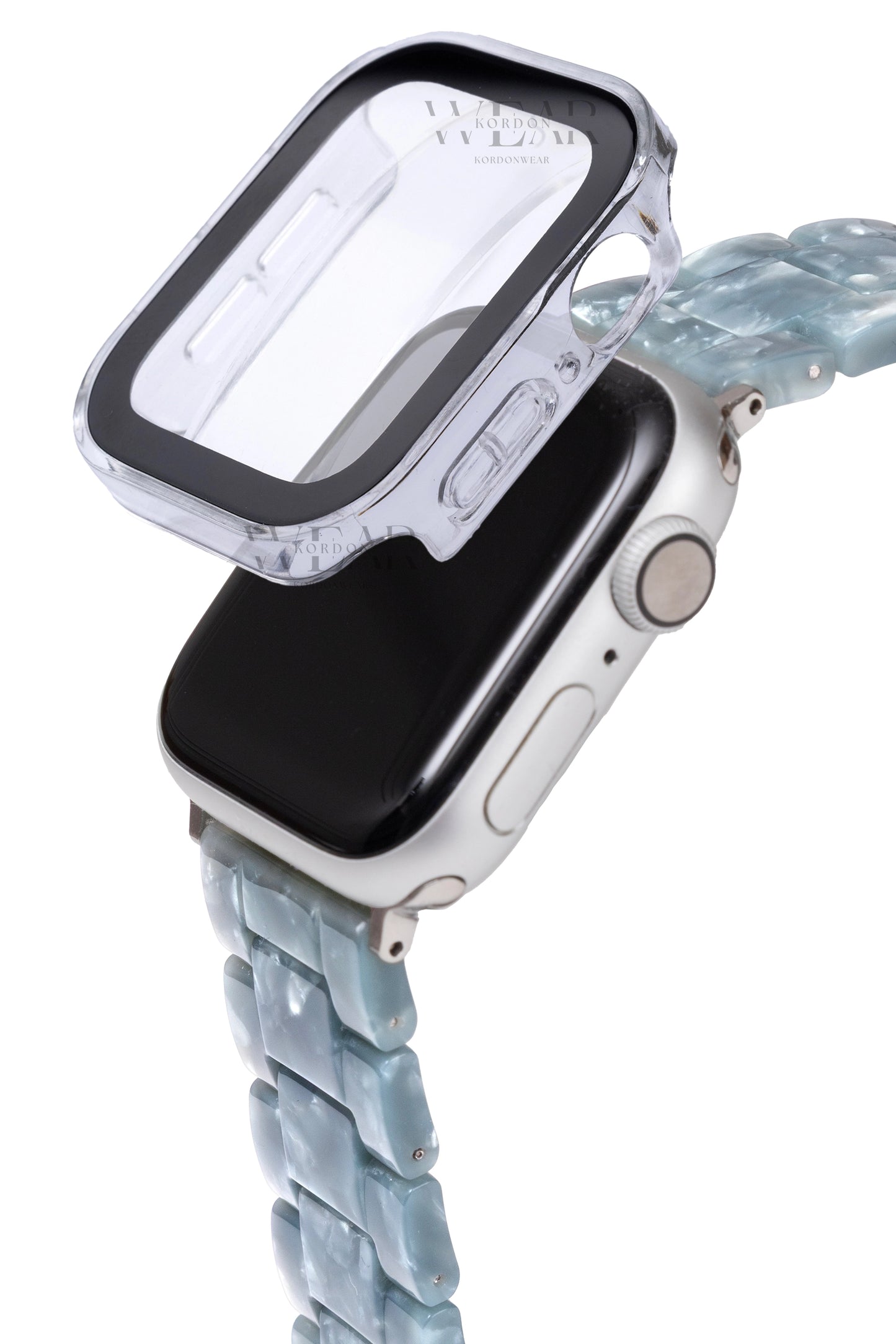 Apple Watch Uyumlu Kasa ve Ekran Koruyucu Su Geçirmez Kılıf - Şeffaf