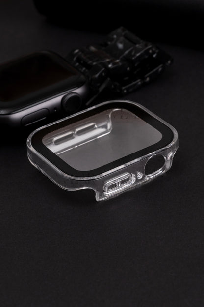 Apple Watch Uyumlu Kasa ve Ekran Koruyucu Su Geçirmez Kılıf - Şeffaf