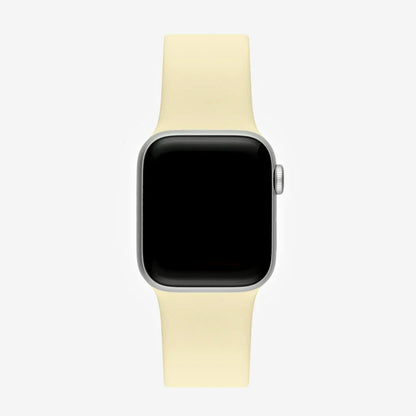 Pastel Sarı Silikon Kordon - Apple Watch Uyumlu (S/M – M/L)