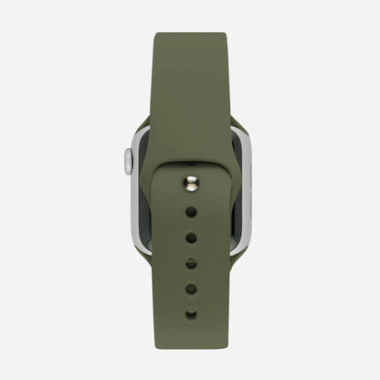 Zeytin Yeşili Silikon Kordon - Apple Watch Uyumlu (S/M – M/L)