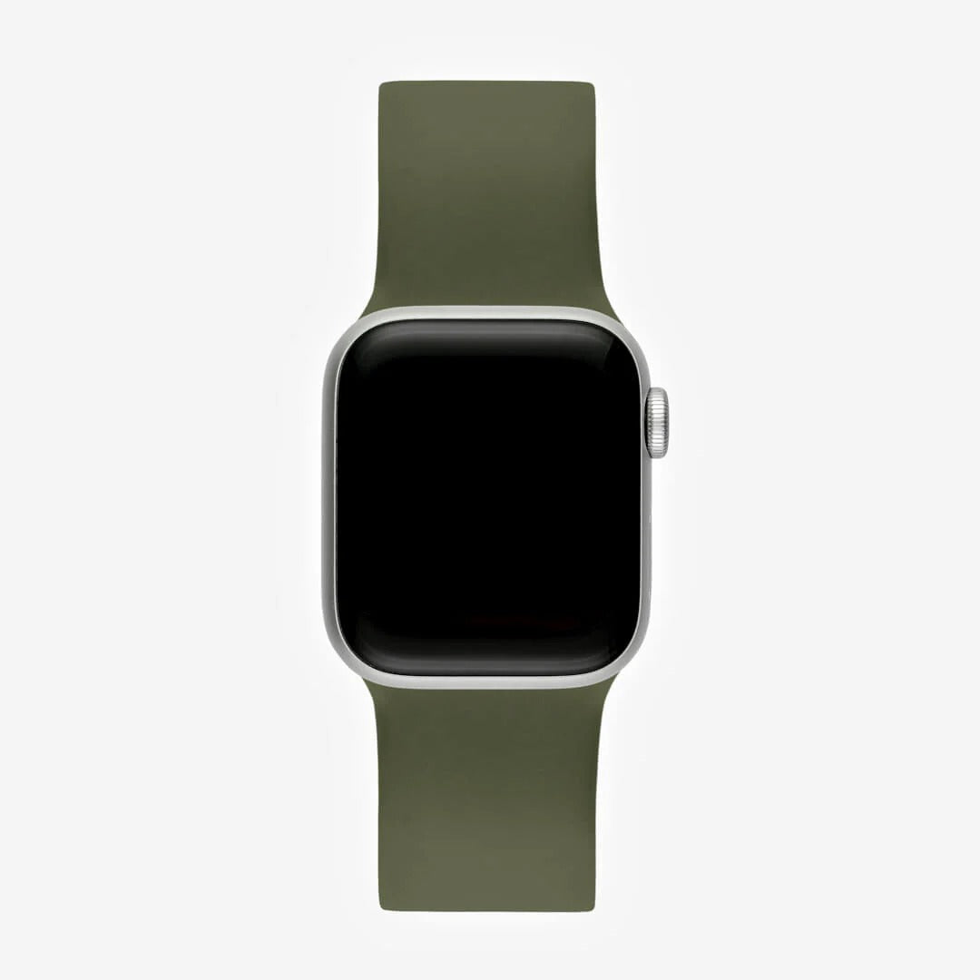 Zeytin Yeşili Silikon Kordon - Apple Watch Uyumlu (S/M – M/L)