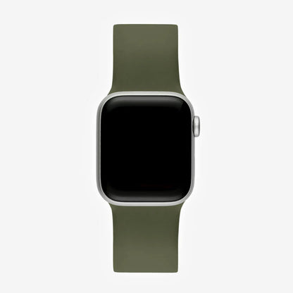 Zeytin Yeşili Silikon Kordon - Apple Watch Uyumlu (S/M – M/L)