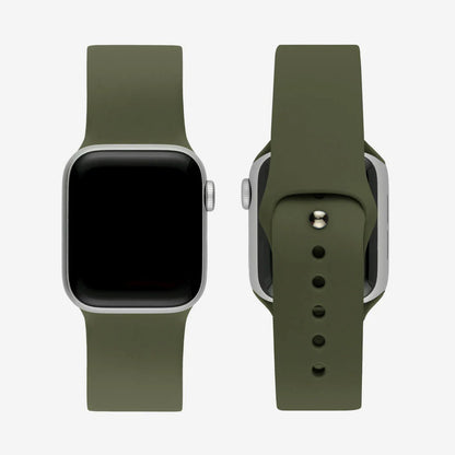 Zeytin Yeşili Silikon Kordon - Apple Watch Uyumlu (S/M – M/L)
