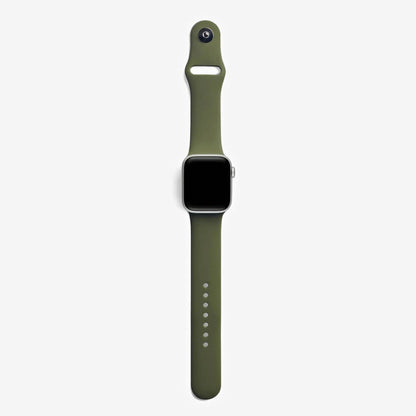 Zeytin Yeşili Silikon Kordon - Apple Watch Uyumlu (S/M – M/L)
