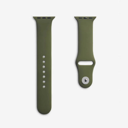 Zeytin Yeşili Silikon Kordon - Apple Watch Uyumlu (S/M – M/L)