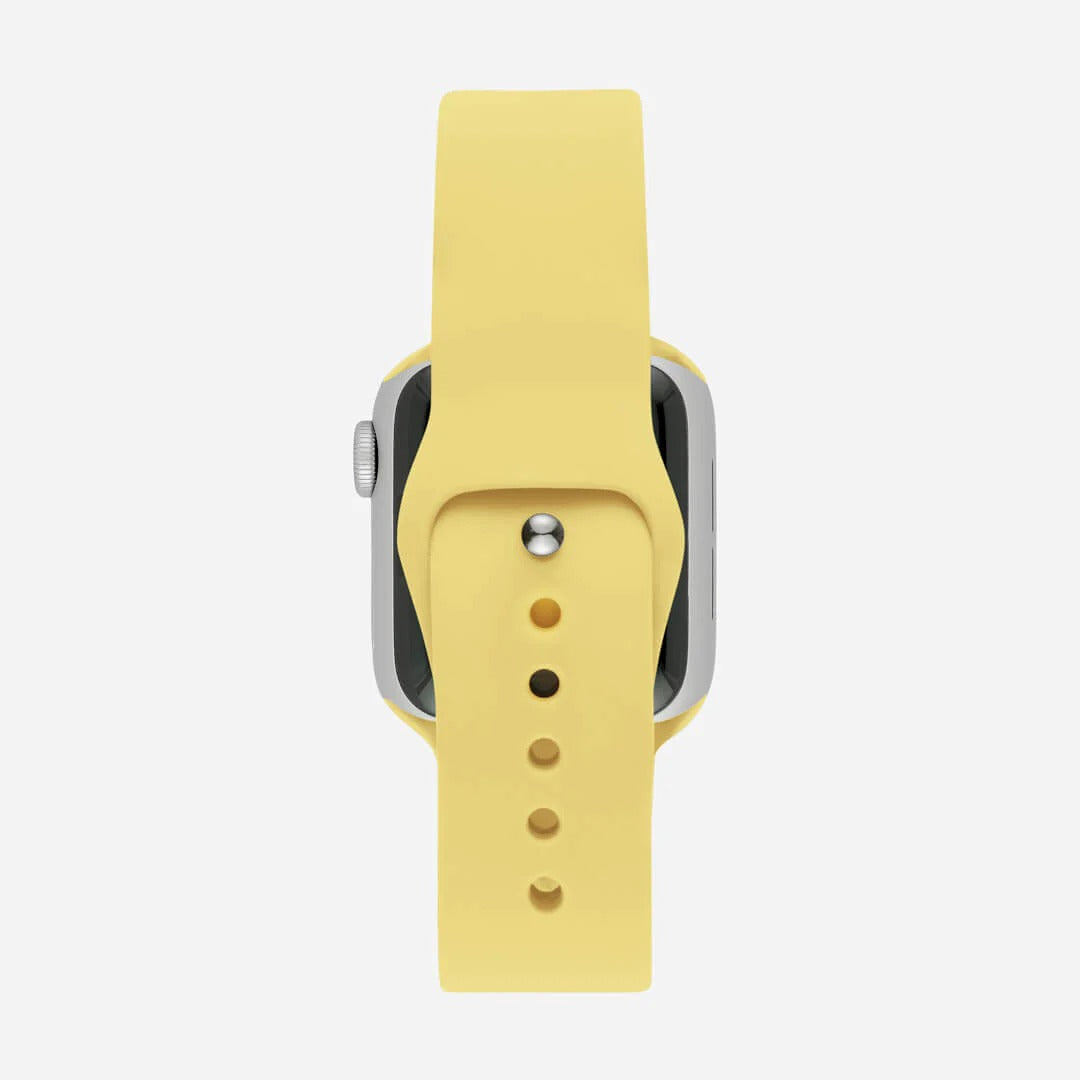 Sarı Silikon Kordon - Apple Watch Uyumlu (S/M – M/L)
