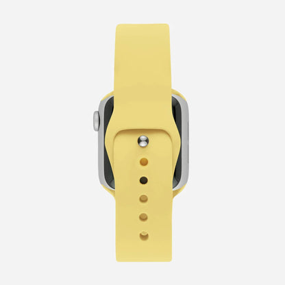 Sarı Silikon Kordon - Apple Watch Uyumlu (S/M – M/L)