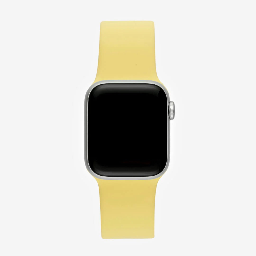 Sarı Silikon Kordon - Apple Watch Uyumlu (S/M – M/L)