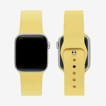 Sarı Silikon Kordon - Apple Watch Uyumlu (S/M – M/L)