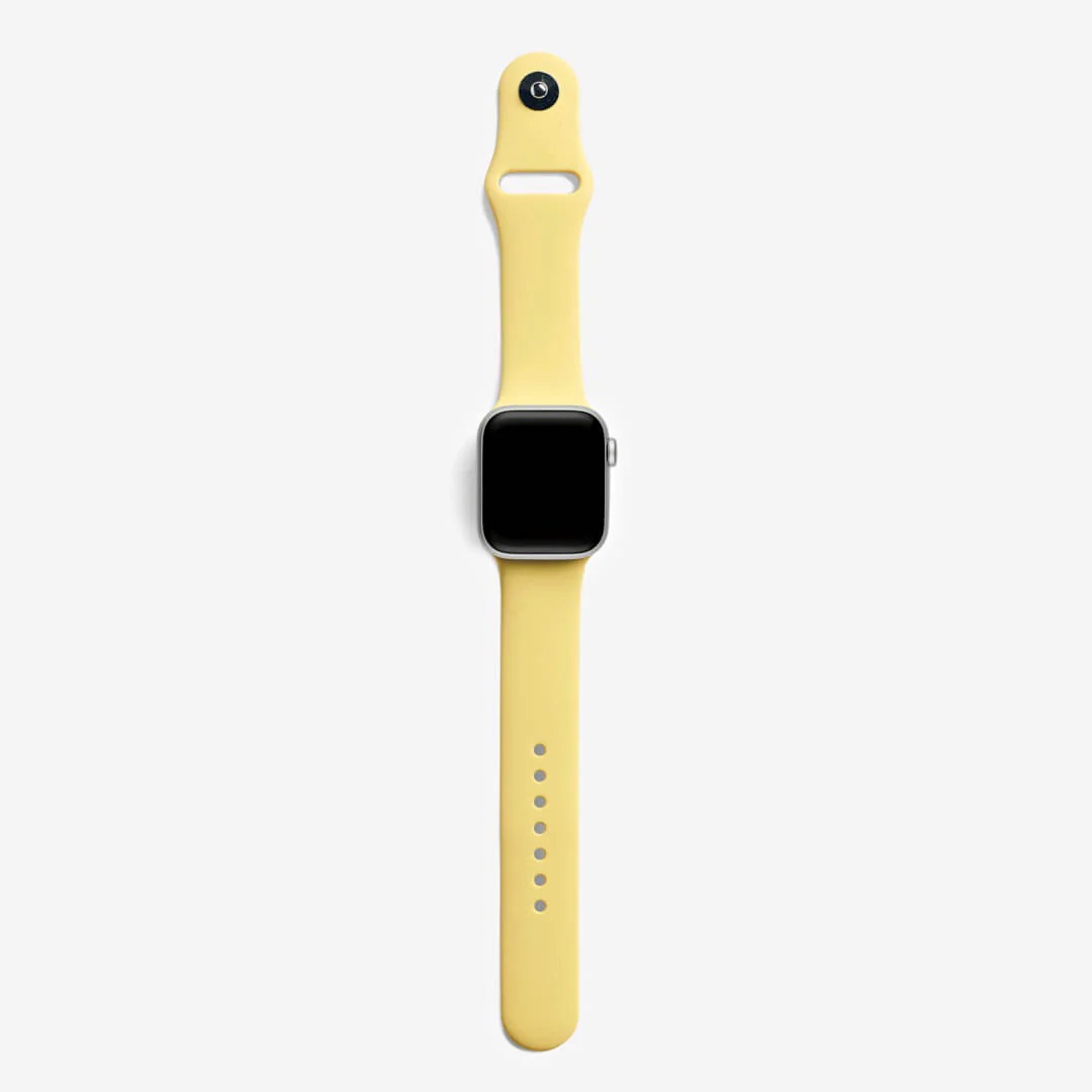 Sarı Silikon Kordon - Apple Watch Uyumlu (S/M – M/L)
