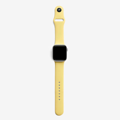 Sarı Silikon Kordon - Apple Watch Uyumlu (S/M – M/L)