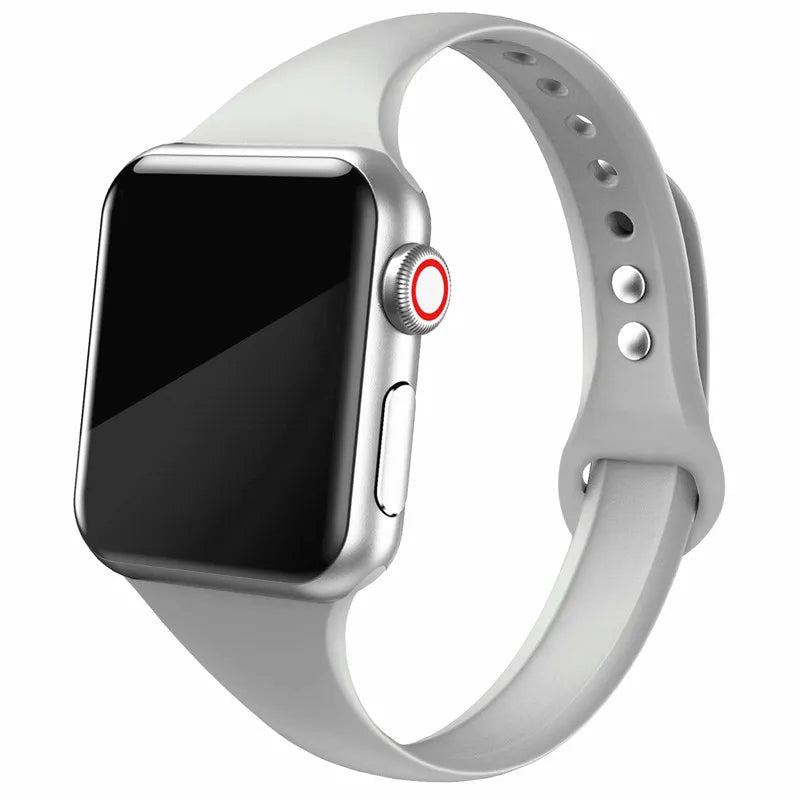 Sira Serisi Slim Silikon Kordon - Apple Watch Uyumlu