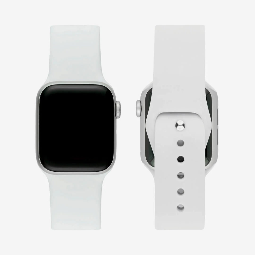 Beyaz Silikon Kordon - Apple Watch Uyumlu (S/M – M/L)