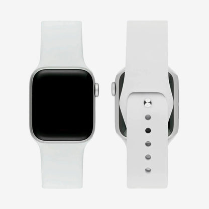 Beyaz Silikon Kordon - Apple Watch Uyumlu (S/M – M/L)