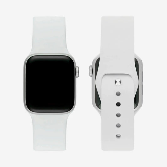 Beyaz Silikon Kordon - Apple Watch Uyumlu (S/M – M/L)