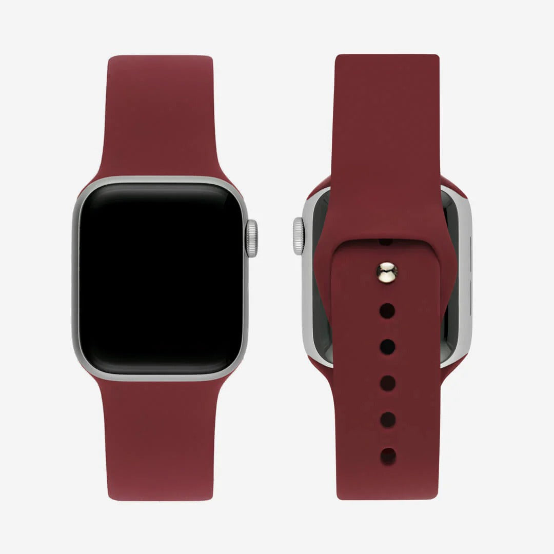 Mürdüm Silikon Kordon - Apple Watch Uyumlu (S/M – M/L)