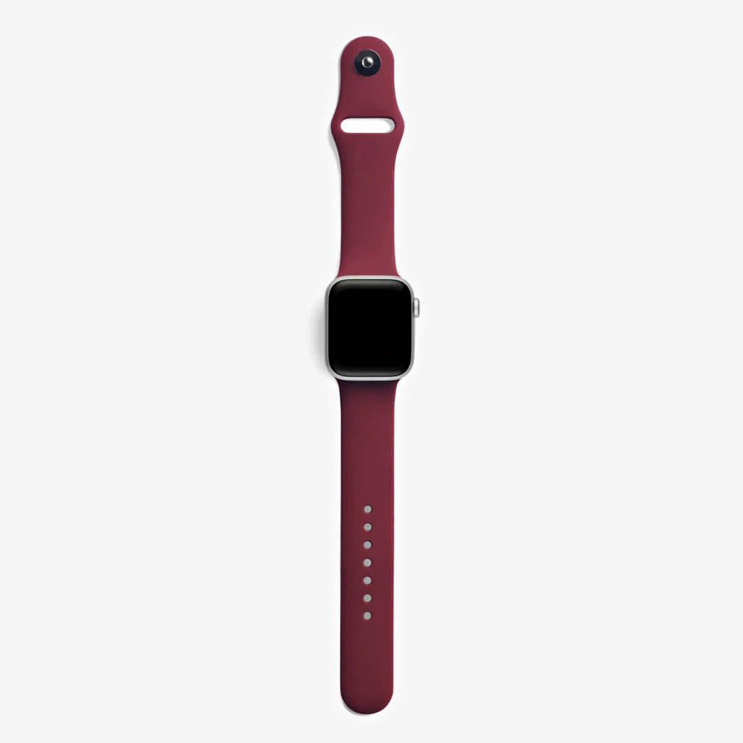 Mürdüm Silikon Kordon - Apple Watch Uyumlu (S/M – M/L)