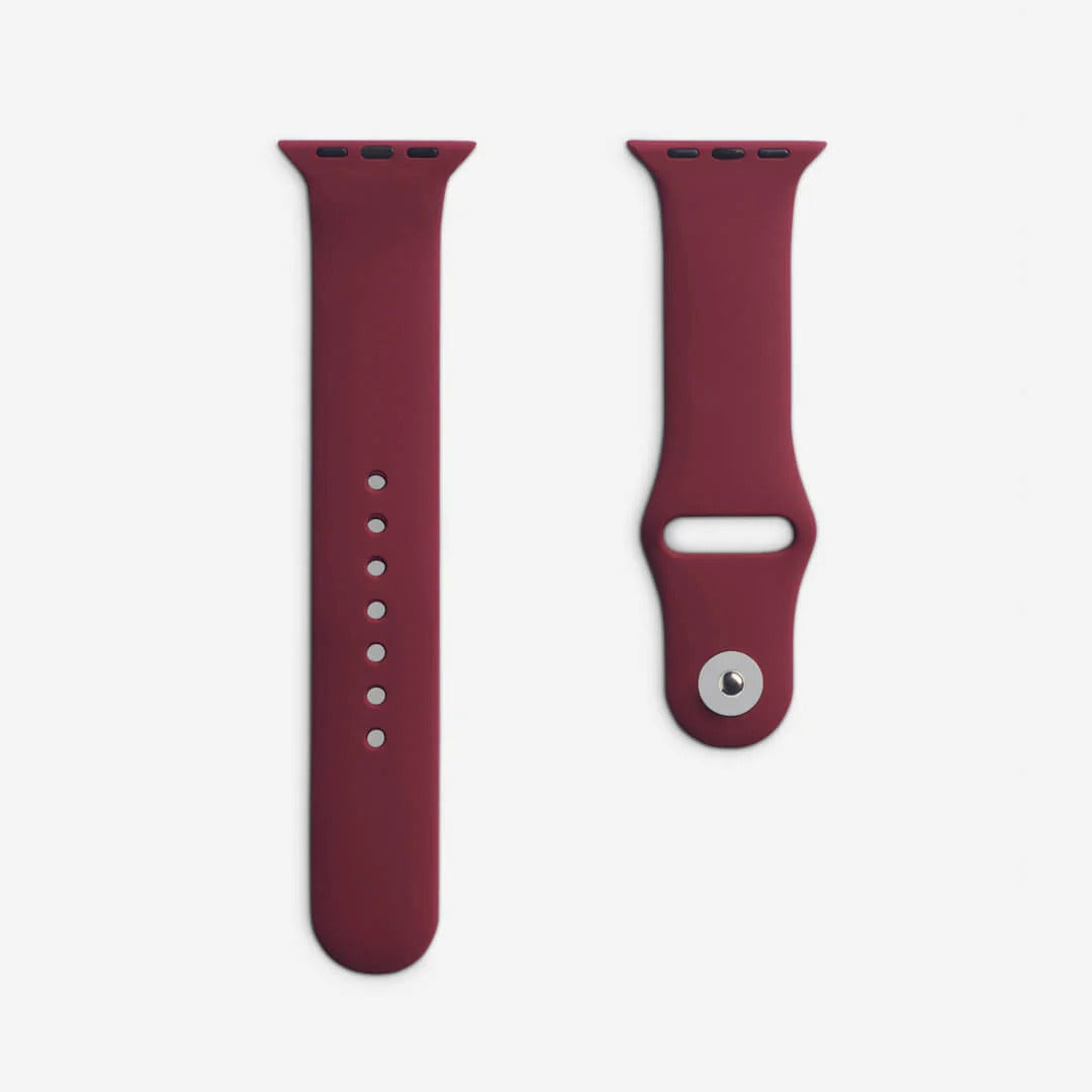 Mürdüm Silikon Kordon - Apple Watch Uyumlu (S/M – M/L)