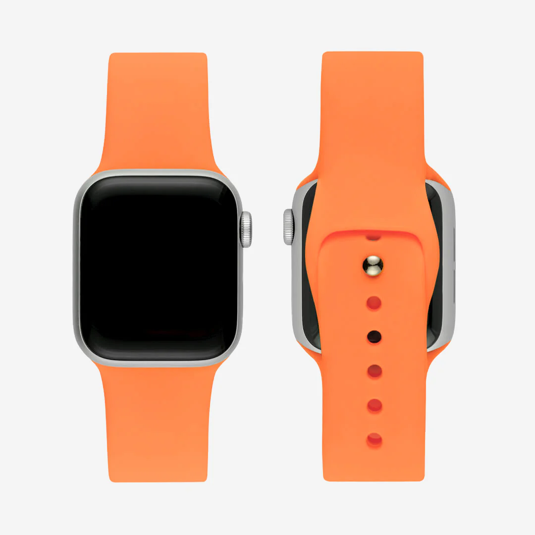 Turuncu Silikon Kordon - Apple Watch Uyumlu (S/M – M/L)