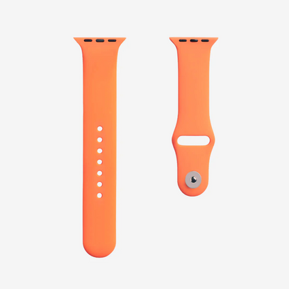 Turuncu Silikon Kordon - Apple Watch Uyumlu (S/M – M/L)