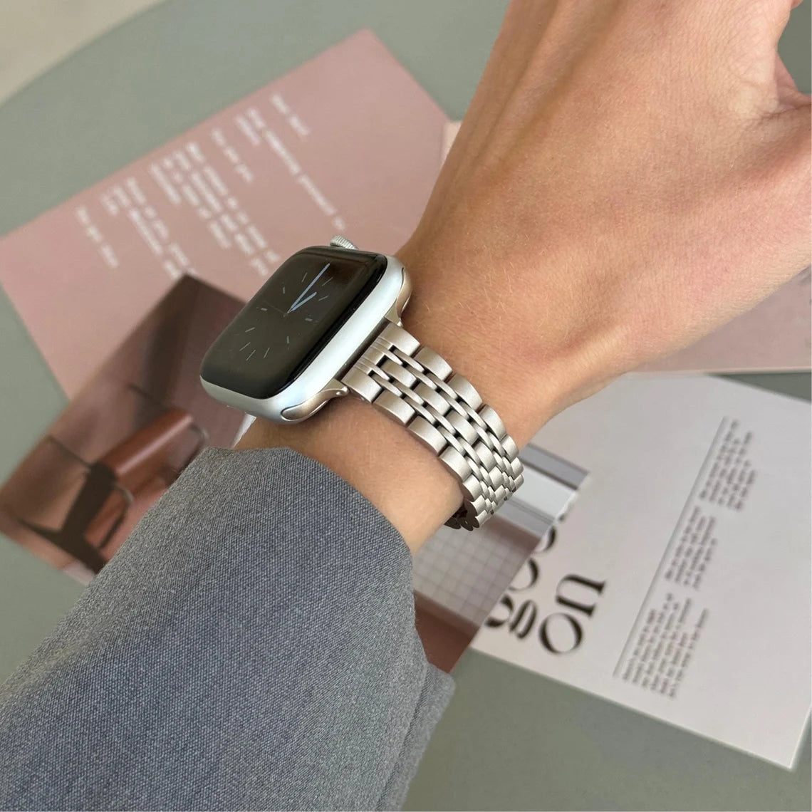 Zelira Serisi Paslanmaz Çelik Kordon - Apple Watch Uyumlu ( 7 Renk Seçimli)