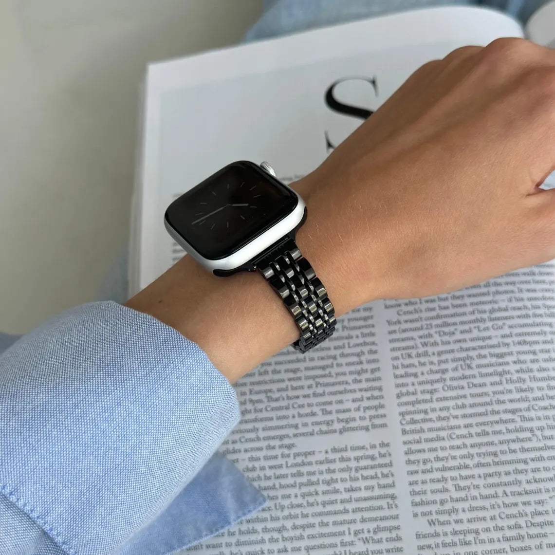 Zelira Serisi Paslanmaz Çelik Kordon - Apple Watch Uyumlu ( 7 Renk Seçimli)